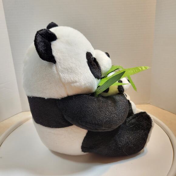 Panda Bear Plush Stuffed Animal 12" Holding Baby with Bamboo Plushy Stuffy - Picture 7 of 16